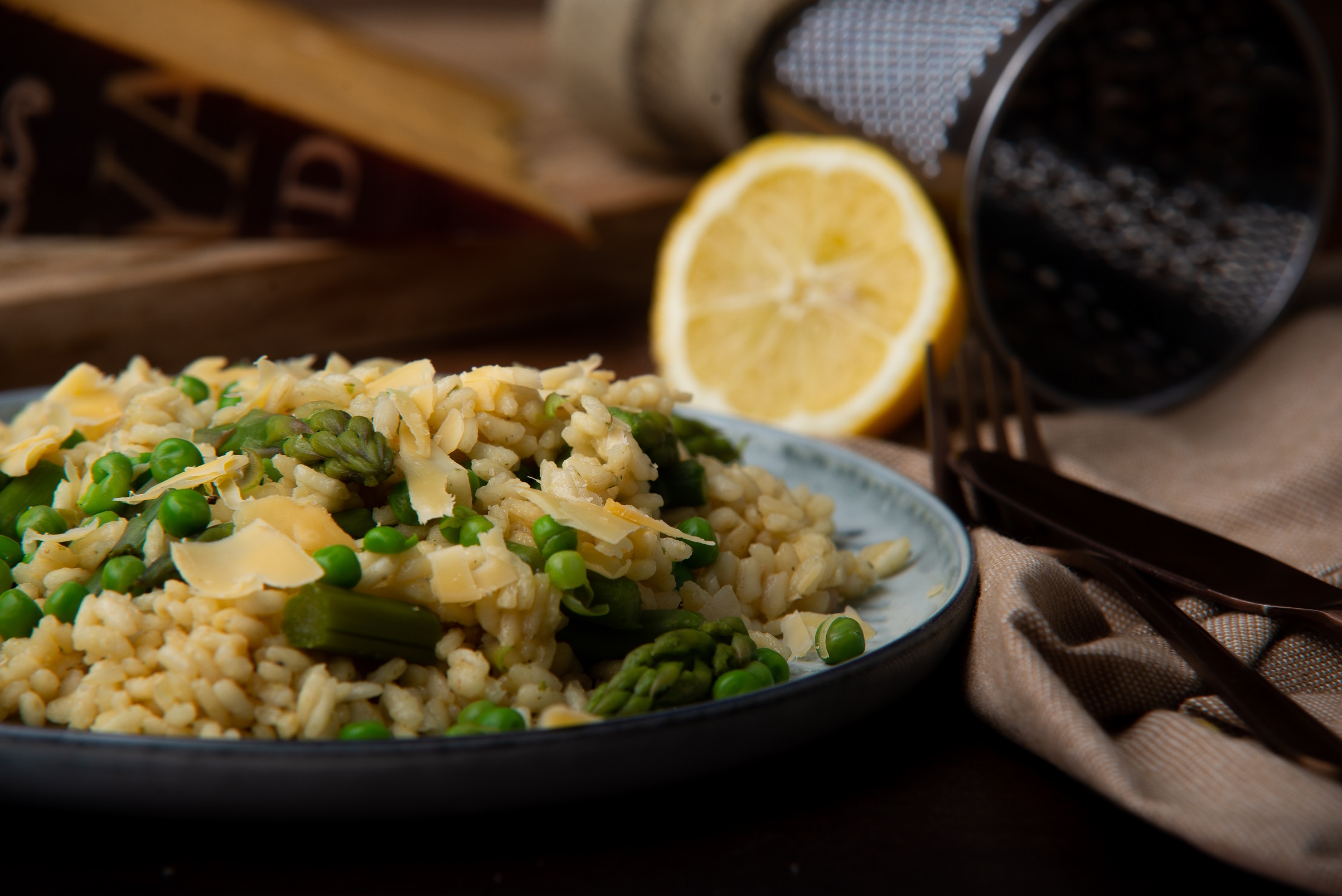 risotto with green asparagus
