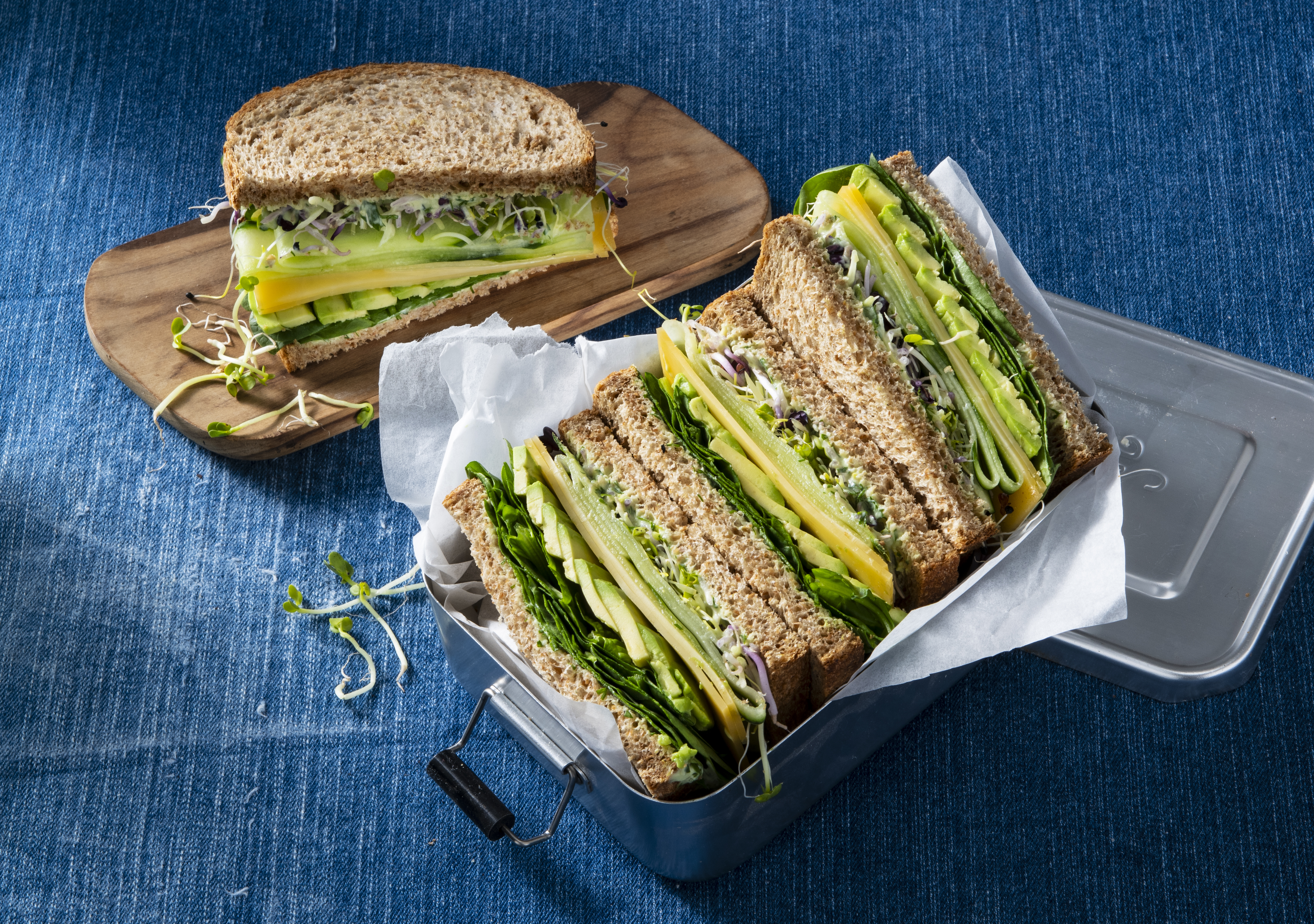 Green goddess sandwich with Beemster 30+ Belegen  