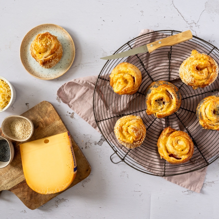 ham-kaasbroodjes met Beemster Belegen