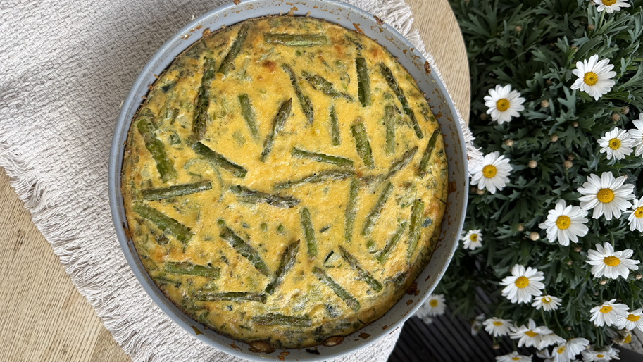 Frittata met groene groenten en Beemster Oude kaas